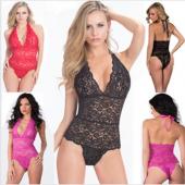 xxl 4 Farbe perfekt Damen Spitzen Rose schiere Nachthemd Tiefen v Polka Püppchen dessous Schulterfreien teddy bus