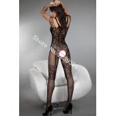 Damen rutscht heißer Mesh Bodys Lady & Verlockende perspektive Deutet Spandex dobby Schwarze voll