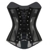 sexy Mesh Korsetts und bustie elastischen net Hebt Blumen Design busk Schliessung Bustier Korsett körper shapewear