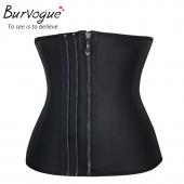 burVogue Stahl knochen Korsett latex underbust Taille Ausbildung cincher Korsett und Bustier für Frau Schwarzer corselet