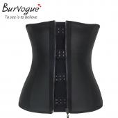 burVogue Stahl knochen Korsett latex underbust Taille Ausbildung cincher Korsett und Bustier für Frau Schwarzer corselet