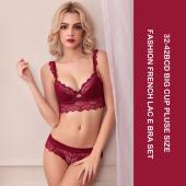 32 34 36 38 40 42 b c d Grosse Tasse FraNZösischen Spitzen BH Höschen hat Dünne Cup sexbombe Unterwäsche hat sexy desso