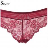 sheloVer weibliche Unterwäsche rutschhemmend Spitzen BH und Höschen Set an blumigen Seite sammeln sich sexy ultra thin