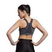 Damen Mädchen Sport BHs mit Pad Gepolsterte  shakeproof stoßfest wirefree reißverschluss laufen oben Treiben sich na