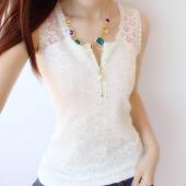 m 4xl ladies & sexy Spitzen camisoles reißverschluss Hals Ärmellose elastische Bodycon Spitzen Tank Top Damen