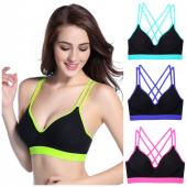 Hochwertige Damen schnell trocknenden Baumwolle komfortable BH Top Weste Unterwäsche Gepolsterte  BH Top Tank fitness