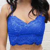 sexy Damen Spitzen Floral Dralette Pflanzliche Top camis Unpadded Hemdchen