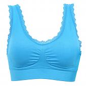 lässig Damen Feste Spitzen fitness Sport BH Gepolsterte  BH Pflanze Top stretch Weste