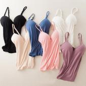 Sommer Damen ohne Stahl Ring Cup ein Stück BH Weste Baumwolle Kleid Basis