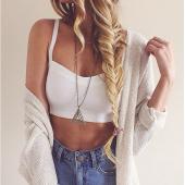 1 x Damen sexy Büstenhalter Gepolstert Pflanzliche Tops Sport Weste schnitt Hemd Sommer Strand Tank Tops 2 Farben