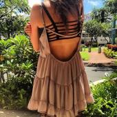 1 x Damen sexy Büstenhalter Gepolstert Pflanzliche Tops Sport Weste schnitt Hemd Sommer Strand Tank Tops 2 Farben