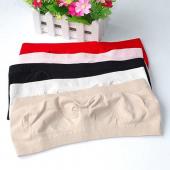 Damen weichen Nahtlose Schulterfreies Top Weste atmungsaktiven Sport BHs Bandeau Brust 6rr8