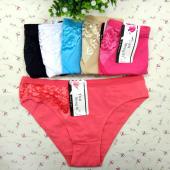 Top Verkauf solide Damen Unterwäsche bragas tangas Unterwäsche Damen slips sexy Spitzen Baumwolle Damen