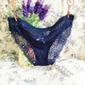 extrem Dünne Damen slips Nahtlose Transparente Bogen Blumen BeStickt täglichen Höschen plus Size Baumwolle Spitzen