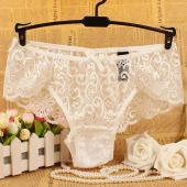 Damen sexy full Lace Höschen mit groß xl 5Colors hohe schritt transparent Floral Bogen weichen slips