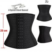kein körper Taille Bauch trimmer Schwarz 4 Stahl knochen Taille trainer cincher Damen dessous gewicht zu Verlieren