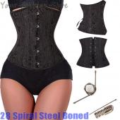 28 spirale Stahl aus Floralen Fest underbust Taille Ausbildung Korsetts Top cincher Bustiers dessous Spitzen