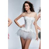 sexy dessous Spitzen Korsett Satin Top und g String und Rock Bustier Tutu HochZeitsKleid kostüm 3 Farbe fünf Grössen