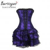 burVogue sexy underbust Korsett und Bustier Spitzen Abend Damen Kleidung casual plus Size push up gothic Korsett
