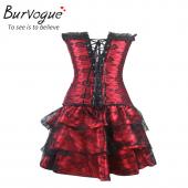 burVogue sexy underbust Korsett und Bustier Spitzen Abend Damen Kleidung casual plus Size push up gothic Korsett