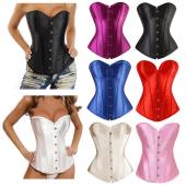 x heißen Verkauf schön rein neue Damen sexy Bustier Spitzen auf das Top Satin Korsett brokat und Grösse s m