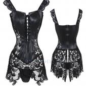 neue Steampunk kostüm traning knochen shaper oVerbust Lace up Hebt sexy Damen und Korsett Faux Taille