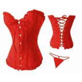 sexy dessous aus Schwarzem Satin Besticktes Korsett Bustiers Korsetts und String plus Size s m l xl xxl 3xl 4xl