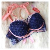 neue Japanische und Koreanische Mode sexy schnalle Schönheit wieder Rose push up BHs Set kostenLoser Versand süße