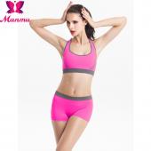 Damen fitness workout Nahtlose Gepolsterte  Sport BH Sport BH und Shorts free Shipping