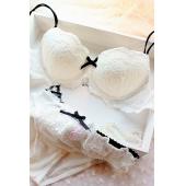 heiß kostenLoser Versand neue Polka Spitzen einen Tiefen v Lady BH push up 3 4 Dicke Unterwäsche sexy Damen