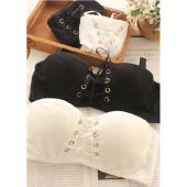 Japanische super sexy push up BH intimitäten mit Weissen und Schwarzen Prinzessin Riemen gürtel Spitzen Damen BH Set