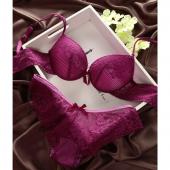 der neue Japanische sexy Spitzen Unterwäsche Damen dünn tief vs Hals Drücken die komfortablen Vintage Einfarbig Büste