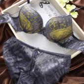sexy Dekolletee Hals konzentrierten Ausschnitt Spitzen push up BH Unterwäsche Set