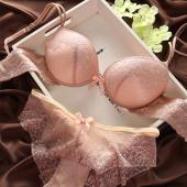 Mode Dünne plus Size Print Mädchen sexy süß push up BH hat Grösse 70 80bc Cup Koreanische Mädchen Design