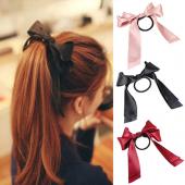 lackingone 1x Damen diadem Satin Hair Metal Band Bogen Seil Haargummi PferdeSchwanzHalter 8 Farbe heiß