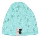 Moderne Spitzen Button Verlässt Hebt Stricken Hut Mode Winter hüte für Damen Kleider 4 Farben freie Shippi