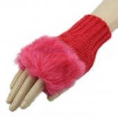 Mode Damen Lady Mädchen Hasen Fell hand Handgelenk wÄrmere Winter fingerless Handschuhe Versandkosten