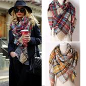 za neues Design Dreieck Schal karo Schal aus Mode Pashmina Schal für Damen c8062 warm im Winter