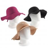 neue Stilvolle Vintage Damen die Dame mit Breiten Rand der fedora Hut cloche Wolle sun Beach Bowknot