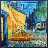 90cm * 90cm neuer Damen vincent Van Gogh gemälde café groß SeidenSchal Damen Schals Mädchen Wraps neue