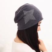 Herbst Mode neue Stricken baggy mütze Hut mit Star weibliche warm Winter hüte für Mädchen Damen Beanies bonnet