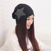 Herbst Mode neue Stricken baggy mütze Hut mit Star weibliche warm Winter hüte für Mädchen Damen Beanies bonnet