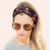 Mode Damen Blume Haarband Turban Kopf wickeln Verdreht Verknotete yoga Kopf wickeln Stirnband