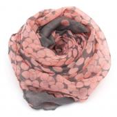 1 heiße Damen Lady Winter Herbst warm weich mit langen Rosa Grauen Punkte Voile Hals Grosse Schal geklaut scarve