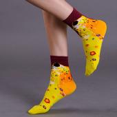 meias Femininas Masculinas Mode darstellende Kunst Socken mona lisa der schrei Sternennacht kurze Socken Vintage Stil