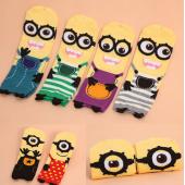 Marke heu Baumwolle Damen Lady Mädchen süß günstlinge despicable me druck tunnelSocken Socke freien Grösse