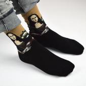 europäische Mode Damen Socken casual klassische gemälde gedruckten weibliche Baumwolle Socke Vintage berühmten Kunst