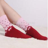 viele Damen 5pairs Winter Kaninchen wollSocken weibliche thermische Verdickung Schneeflocke warme Socken für Damen