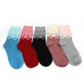 viele Damen 5pairs Winter Kaninchen wollSocken weibliche thermische Verdickung Schneeflocke warme Socken für Damen