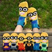 neue despicable me Socken Mädchen & Cartoon kurze Socken Lady und Baumwolle tragen Damen dreidimensionale Socke